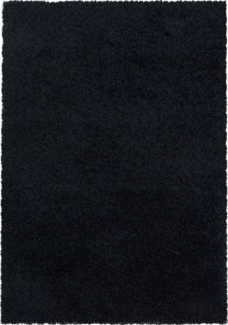 Hochflor Teppich Sima Läufer - 80x150 cm - Schwarz