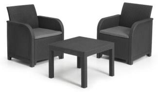 Keter Sitzgruppe Rosalie Lounge Set Terrassenset Balkonset Gartenmöbel Möbel