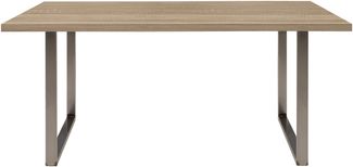 Esstisch >TABLES< Sonoma Eiche Dekor, U-Metallgestell rohstahl - 160x74,7x90cm (BxHxT)
