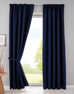 Gardinenbox Vorhang (2 St), verdecketeSchlaufen, verdunkelnd, Blickdicht »NewYork« Thermo-Gardine Blackout Kräuselband Raffhalter 20