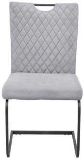 Schwingstuhl Quendorf / Queens S01, Stoff, Grau, 50 x 94 x 62 cm
