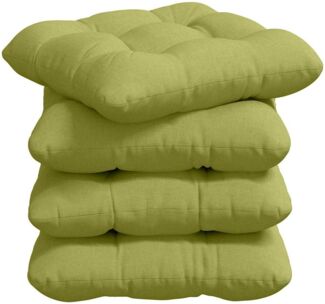 vidaXL Sitzkissen 4 pcs Hellgrün 45 x 45 x 12 cm Stoff 42015113