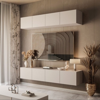 Lookway Wohnwand COLGANTE KASCHMIR mit LED, Fronten in Matt