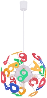 Hängeleuchte, Buchstaben Design, H 120 cm