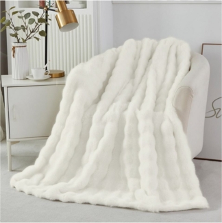 Überwurf Plüsch Flauschig Weiche Kunstfelldecke Sofaüberwurf für Winter, Jibenhome, Luxuriöse Fluffy Blanket Für Couch Und Bett