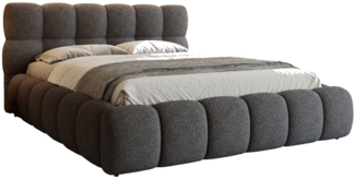 Deine Möbel 24 Polsterbett LUVA Bett mit Bettkasten und Lattenrost Stauraumbett (Set, 3-tlg, Bett in Bouclé Weiß, Creme, Dunkelbeige, Grau, Hellgrau, Braun), Stauraumbett in 140x200 160x200 180x200 200x200