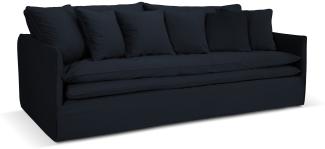 Micadoni Sofa Boho 4-Sitzer Samtstoff Dunkelblau