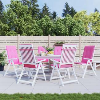 vidaXL Hochlehner-Auflagen 6 Stk. Rosa Stoff 361270