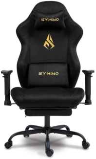 symino Gaming-Stuhl aus Kunstfell und Mesh mit Dreh- und Wippfunktion (1 St), verstellbare Sitzhöhe und Rückenlehne