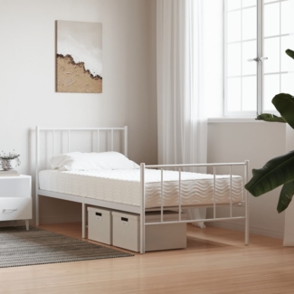 vidaXL Schaumstoffmatratze Weiß 80x220 cm Härtegrad H2 H3 4016638
