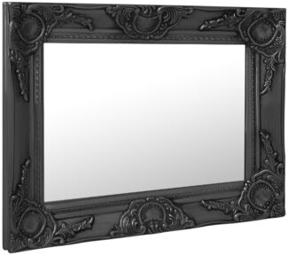 Wandspiegel, Badspiegel im Barock-Stil 50x40 cm Schwarz de6926