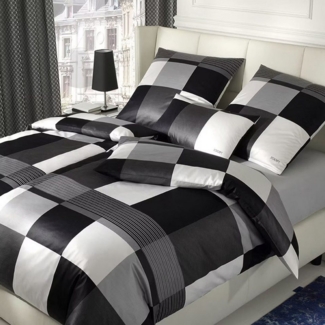 JOOP! Bettwäsche Plaza Squares, Mako Satin, 2 teilig