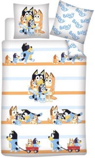 Bluey Bettwäsche Set 140x200 cm Baumwolle Kinder Jungen Mädchen