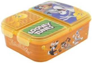 Looney Tunes Bugs Bunny Kinder Premium Brotdose Lunchbox Frühstücks-Box Vesper-Dose mit 3 Fächern