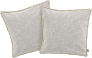 LeGer Home by Lena Gercke Dekokissen Marusha, Leinenoptik, 50x50 Dekokissen, Fransen, modern, ohne Füllung, 1Stk.