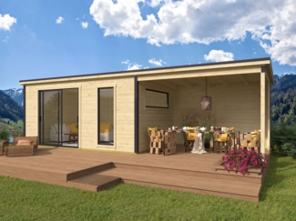 Gartenhaus Juist-3 + Anbau Kiefer