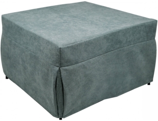 Dmora Pouf Arno, Mehrzwecksessel, Sitzsack, Hockerhocker, Made in Italy, 78x78 h45 cm, Hellblau