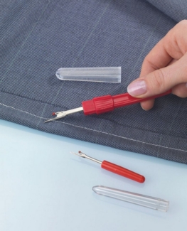 WENKO Nähkästchen WENKO Saum-Set, 3-teilig Saumtrenner Pfeiltrenner Nadeln Schere Näh