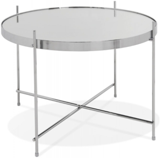 Niedriger Tisch KOLOS | 63 x 63 x 40 cm | Couchtisch Metall, Glas | Niedriger Tisch Kadima Design