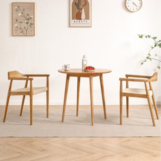 LIM HOME Esszimmerstuhl SW010 (Packung, 2 St), FSC®Eichenholzrahmen mit Sitzfläche aus Papierseil, einfache Montage