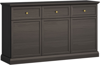 AX LIVING Kommode mit Schubladen Levantos K3D3S – 149cm Schwarz Grafit