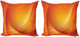 Abakuhaus Kissenbezüge Modern Accent Doppelseitiger Digitaldruck, (2 Stück), Orange Bunte Twist Linien