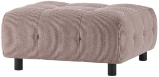 Hocker Louis aus Rippstoff, Rosa