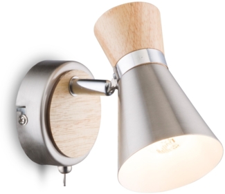 Wandstrahler SET mit Leuchtmittel LED Wandleuchte Schalter inkl. Pflegetuch