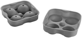Eiswürfelbehälter Eiswürfelformer für 4 Eiskugeln in ca. Ø 4,5 cm aus Silikon