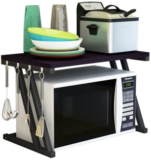 JEOBEST Regalelement Mikrowellenregal Organizer Küche, Mikrowellen Ständer Gewürzregale, 57 x 38 x 38 cm, bis 30kg, Ohne Haken