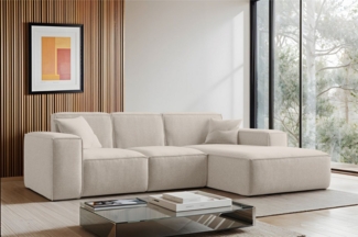 Kaiser Möbel Ecksofa Eckcouch SIENA L-Form, Stoff Poso/Salvador/Maloy/Artico/Velo, Einzelsofa, Bequem