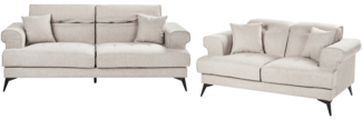 5-Sitzer Sofa Set Stoff taupe SKIVE