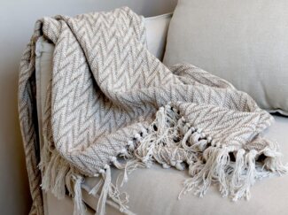 Chic Antique Decke Plaid Kuscheldecke Wohndecke 150x130cm Muster Latte 16094020