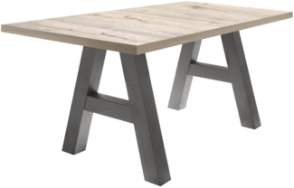 Esstisch ausziehbar Elia 3 140 x 90 x 75 Esszimmertisch Graphit/Sandeiche 13272-140