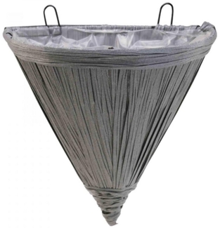 Viana Dekokorb Grauer Hängetopf Blumentopf Wandampel Balkon Garten 30x17cm