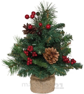 matches21 HOME & HOBBY Künstlicher Weihnachtsbaum Kleiner Weihnachtsbaum rot geschmückt 30 cm, Dekoriert