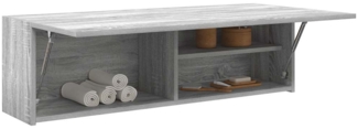 vidaXL Bad-Wandschrank Grau Sonoma 100 x 25 x 30 cm Holzwerkstoff 860099