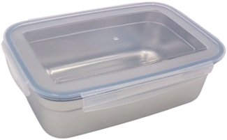 Edelstahl Frischhaltedose 850ml Vorratsdose Brotdose Lunchbox Klickverschluss