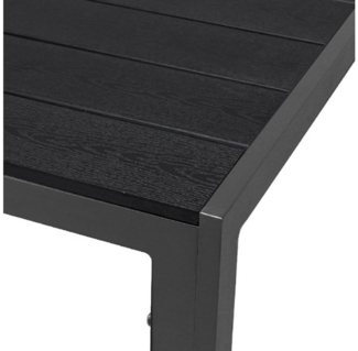 Gartentisch Aluminium WPC anthrazit / schwarz 160x90cm