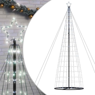 vidaXL LED Weihnachtsbaum 1534 LEDs Kaltweiß 503 cm 4016457