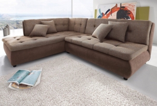 Trends by HG Ecksofa Pool L-Form, wahlweise mit Bettfunktion, frei im Raum stellbar