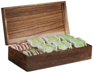 relaxdays Teebox Vintage Teebox, Holz