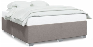 vidaXL Bettgestell ohne Matratze Taupe 200x200 cm Stoff 3284503