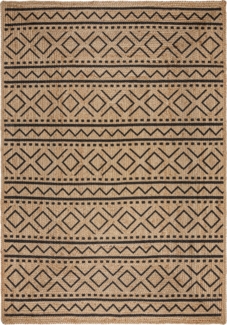 Kadima Design Nachhaltiger Jute-Teppich "Neath Scott" mit geometrischem Muster. 160x230 cm