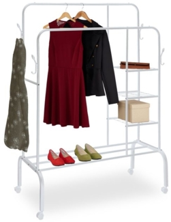 Kleiderständer auf Rollen Doppelstangen 10051375_49