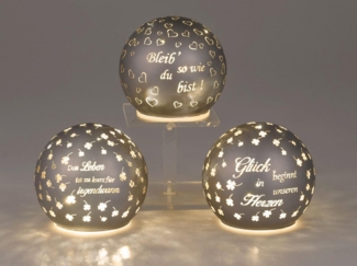 formano Kugelleuchte Sprüche, Mit Timerfunktion