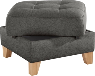 exxpo - sofa fashion Hocker Elio bequemer Sitzkomfort und aufwendiger Detailverarbeitung, mit Staufach unter der Sitzfläche