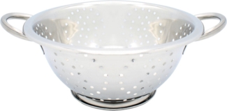 Krüger Seiher Edelstahl Standseiher glänzend poliert, Ø 24 cm, Edelstahl, (1-St), zeitloses Design und einfache Reinigung