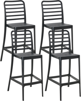 Set mit 4 Barstühlen SECEDA Kunststoff Schwarz