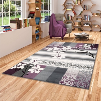 Pergamon Designteppich Designer Teppich Samba Modern Blumen, Rechteckig, Höhe: 6 mm